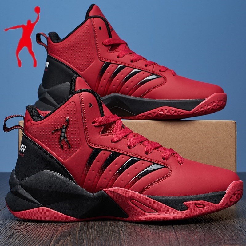 Jordan Grande Basketball Shoes Men's Spring Autumn Leather Face Sneakers Red High Cylinder Non-slip Abrasion Resistant Running Shoes Breathable 361