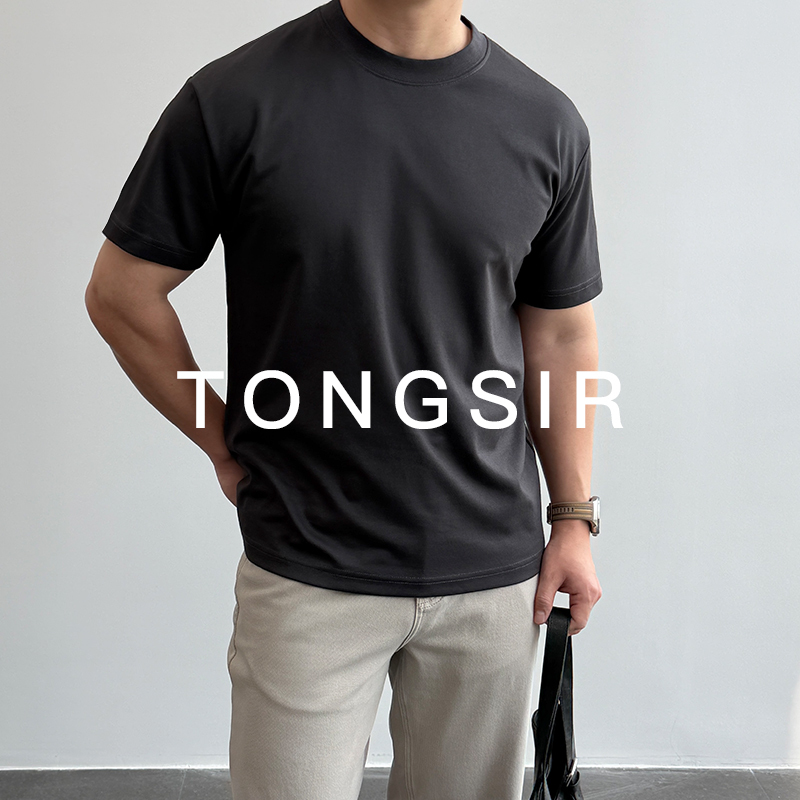 Tongsir 2.0 Lenzing Modal 50-Count Satin-Like Summer Thin Short-Sleeve T-Shirt for Men Casual Base Layer Tongsir 2.0 Lenzing Modal 50-Count Satin-Like Summer Thin Short-Sleeve T-Shirt for Men Casual Base Layer