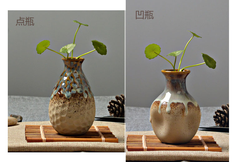 Sáng tạo lọ thủy canh nhỏ màu xanh lá cây Phòng khách văn phòng cây xanh mini container đơn giản đồ trang trí chai - Vase / Bồn hoa & Kệ giỏ cắm hoa