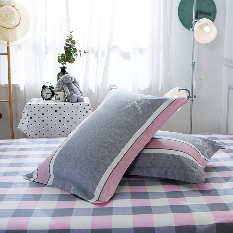 Ai Shi Ni [một đôi] gối in bông một cặp gối bông đơn 48x74cm gối kim đan