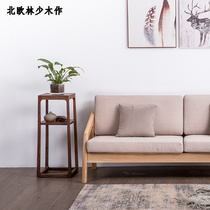 North American Black Walnuts Full Solid Wood Living Room Flowers A Few New Chinese Living Room Corner Multilayer Solid Wood Black Walnuts Flower Racks