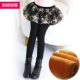 Quần legging nữ cộng nhung 2018 mới dày mùa thu và quần mùa đông quần bé gái váy giả hai ra mặc quần mùa đông quần áo trẻ em 10 tuổi