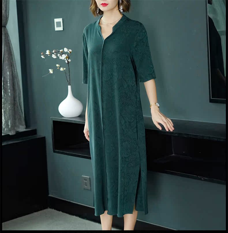 Váy đầm rộng nữ xuân hè 2019 mới hè rộng rãi size lớn khí chất quý phái được mẹ gầy qua váy. - Sản phẩm HOT đầm kiểu