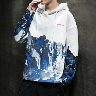 男士春秋季连帽卫衣T恤打底衫外套上衣男装