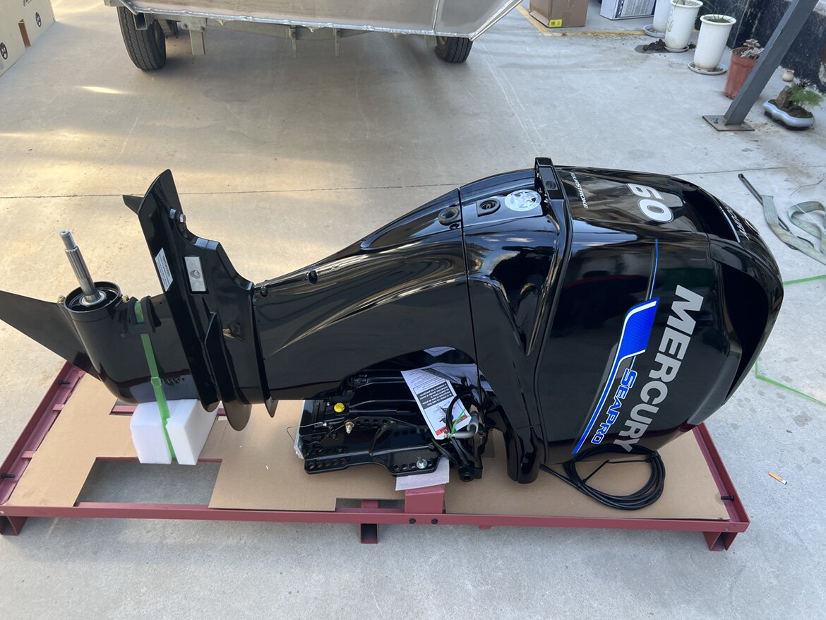 Mercury's four - dump 60 hp off - ship engine