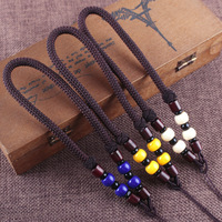6mm thick lapis lazuli toy handle pendant rope imitation beeswax imitation ivory toy slingshot rope lanyard