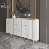 American light luxury entrance Entrance Hall Cabinet marble rock board modern simple living room partition cabinet solid wood Hall Cabinet