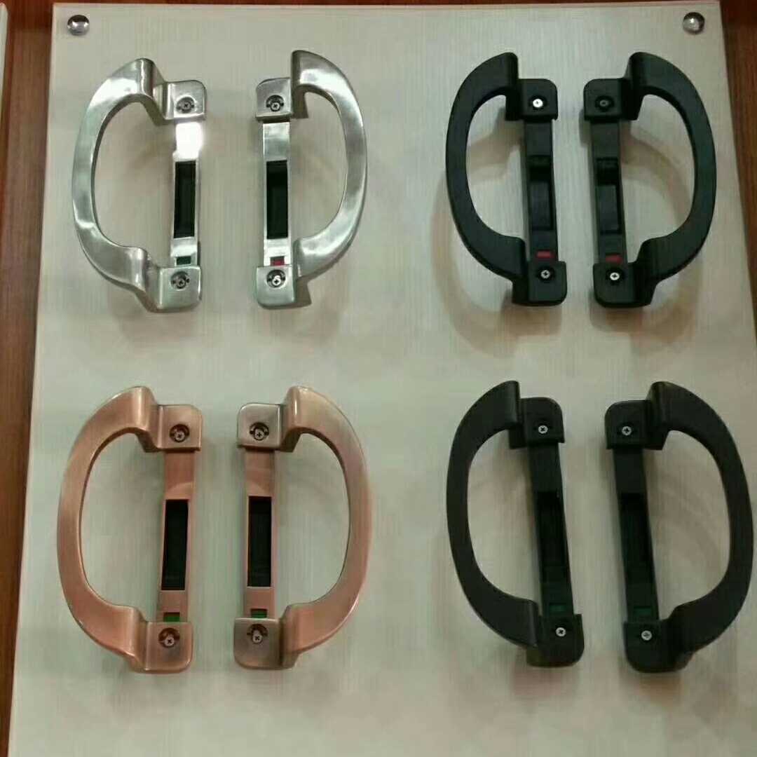 Aluminum alloy pull door handle sliding door large handle steel door and window handle balcony cabinet door Ming-mounted hollow door handle