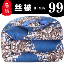 Winter quilt silk cotton quilt core winter quilted by double spring autumn winter Single cotton wool bunk cover warm full cotton quilt core thickened