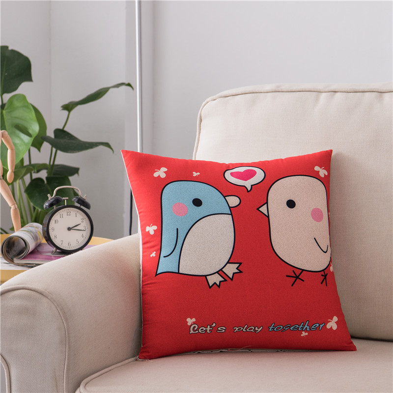 Phim hoạt hình gối văn phòng gối tựa lưng gối lõi tay áo đệm thắt lưng sofa đệm xe đệm gối và chăn 2 trong 1