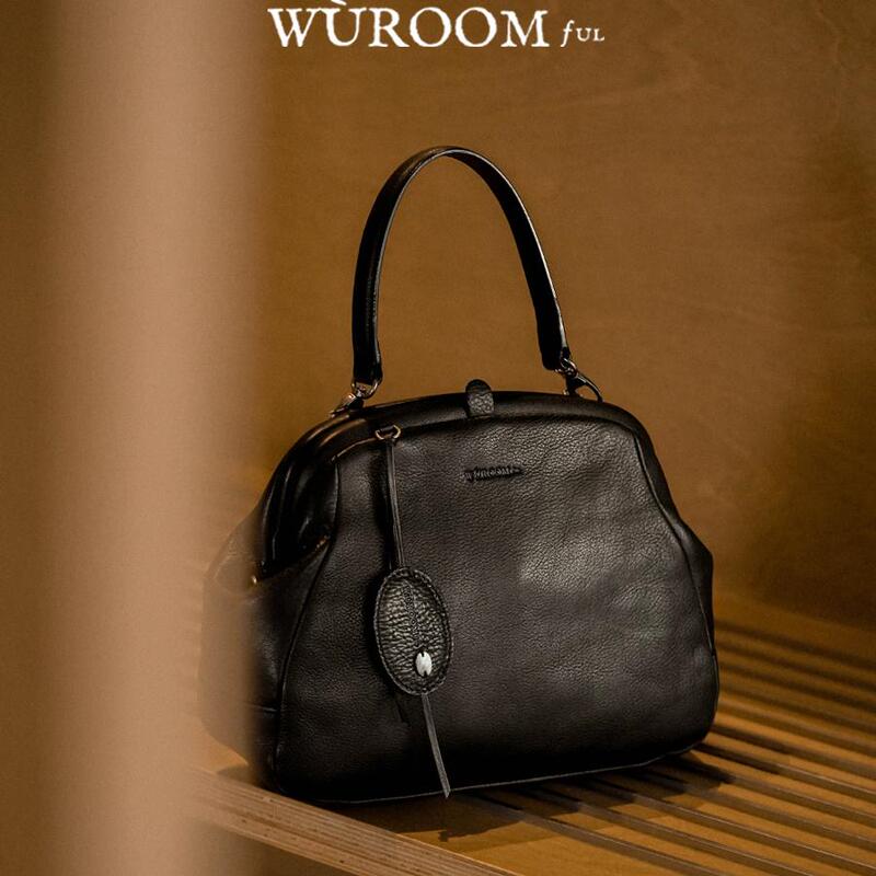 Wuroomful｜「Kisslock Clasp Series·Vintage Handbag」Handheld Shoulder Small Tote