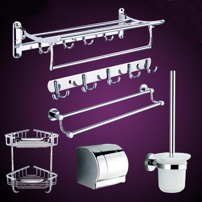 Towel frame stainless steel space aluminum bathroom fitting hardware bath towel frame shelf stainless steel