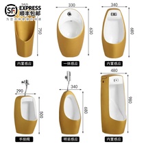 Automatic sensing color urinal floor-standing wall-mounted urinal gold ceramic urinal household urinal