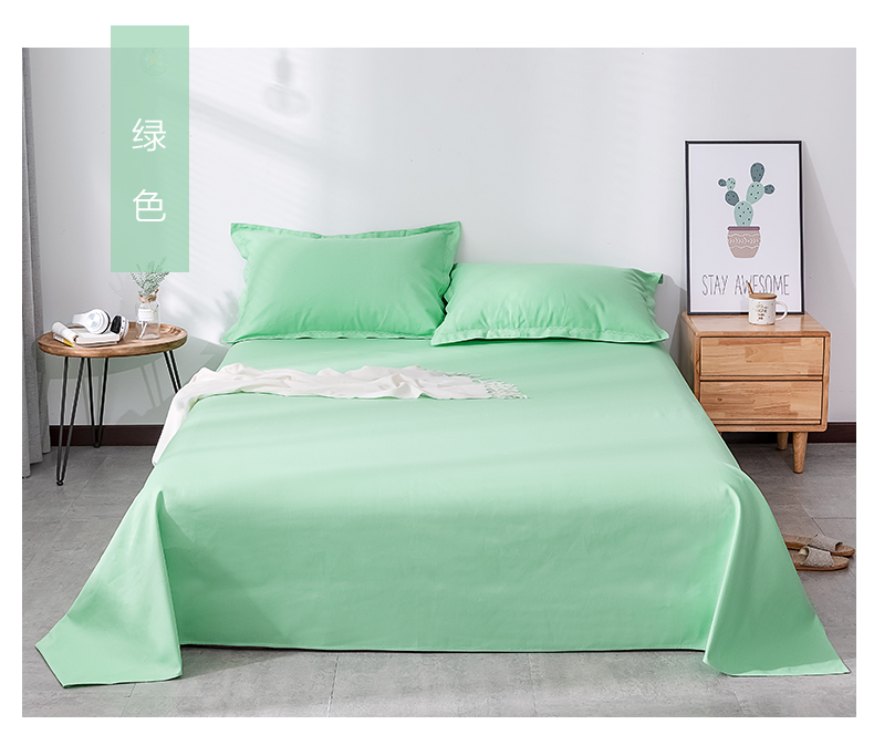 Ác mộng nhà dệt vải cũ thô tấm đơn mảnh bông dày màu rắn đôi bông chăn đơn mat ba mảnh mùa hè - Khăn trải giường thảm nhung trải giường