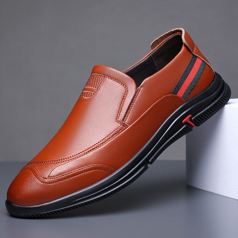 2022 leather shoes men's summer leather hollow holes men's business sandals casual shoes middle-aged and elderly dad shoes cowhide