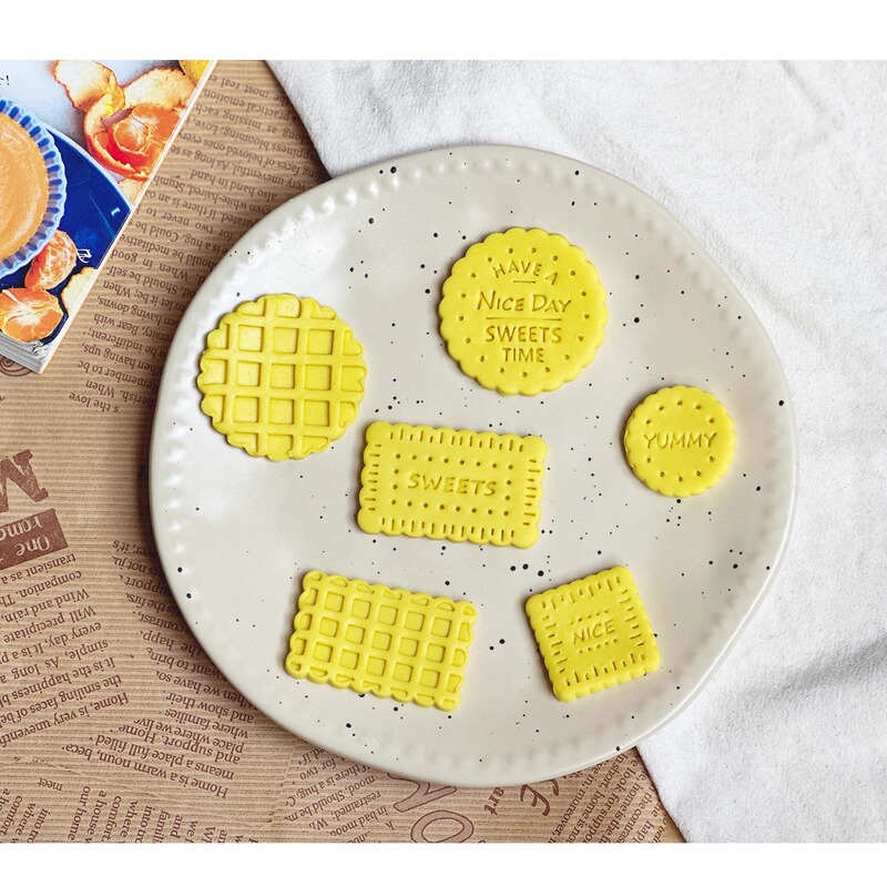 Waffle Cookie Mold Press-Type Household Waffle Embossing Mold Cookie Filling Baking Tool