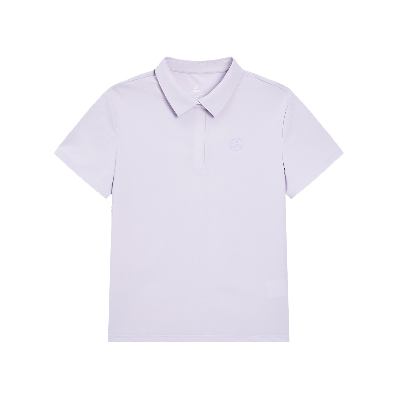 Peak Women's Clothing Light Sports Series Simple Versatile Comfortable Sports Lapel Short Sleeve T-Shirt F6252172