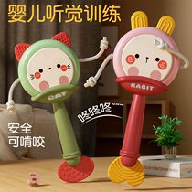 Baby rattle toy baby can chew toys childrens hand drum 3-4-5 months 0-1 years old teether rattle