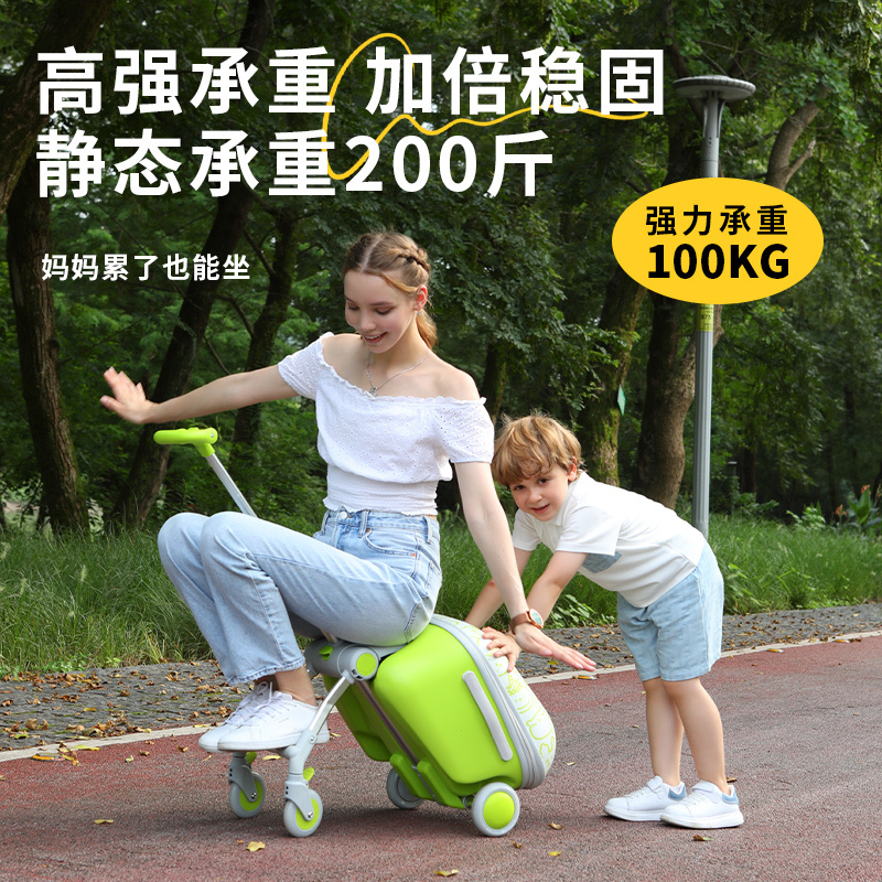 Puluoque Children's Ride-On Suitcase, Baby Luggage, Boys and Girls Travel Suitcase, Universal Wheels, Kids' Carry-On Suitcase