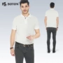 Bolton boton mùa hè nam ngắn tay áo polo cotton màu rắn cỡ lớn ve áo T-shirt kinh doanh bình thường thoáng khí áo thun polo