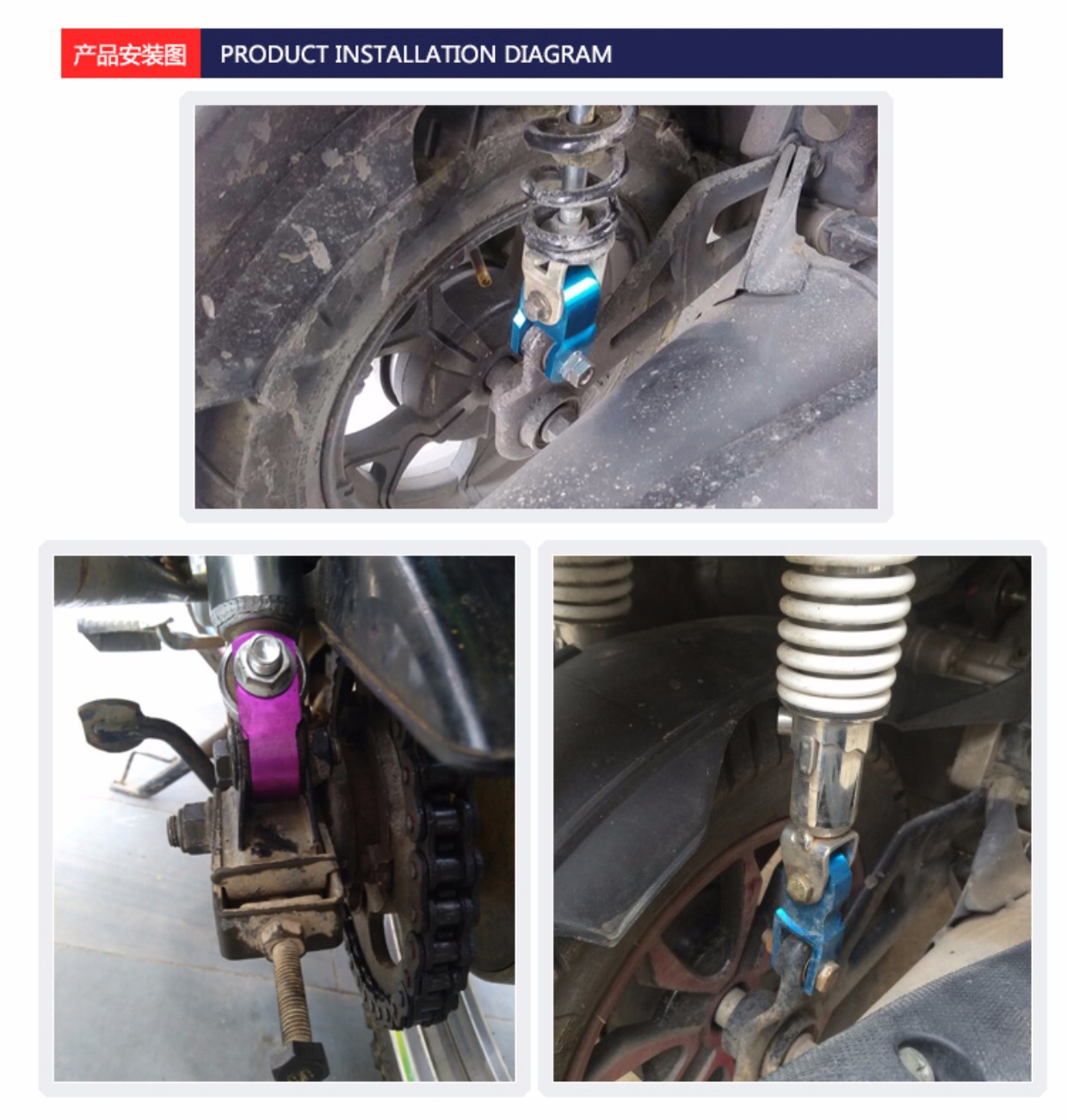 Xe máy giảm xóc sửa đổi phụ kiện ghế đệm riser phía sau giảm xóc chiều cao tăng cường chất lượng xe tăng dày nhún xe dream