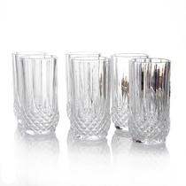 Ou Wei lead-free glass heat-resistant water cup straight Cup Milk Cup Tea Cup European creative Cup 6 pack