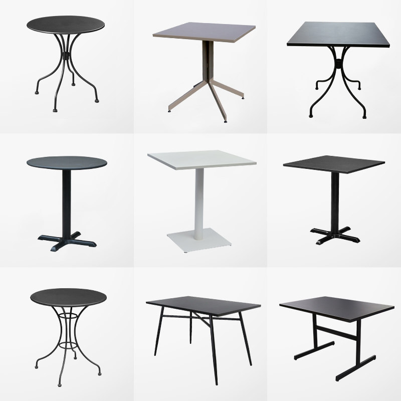 Outdoor Table Iron Art Table Folding Minjuku Red Coffee Table Square Round Long Table Waterproof Minima Modern White Black Table