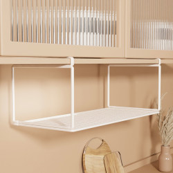 Under cabinet hanging rack wall cabinet hanging kitchen storage rack under cabinet condiments seasoning cling film storage hanging basket basket