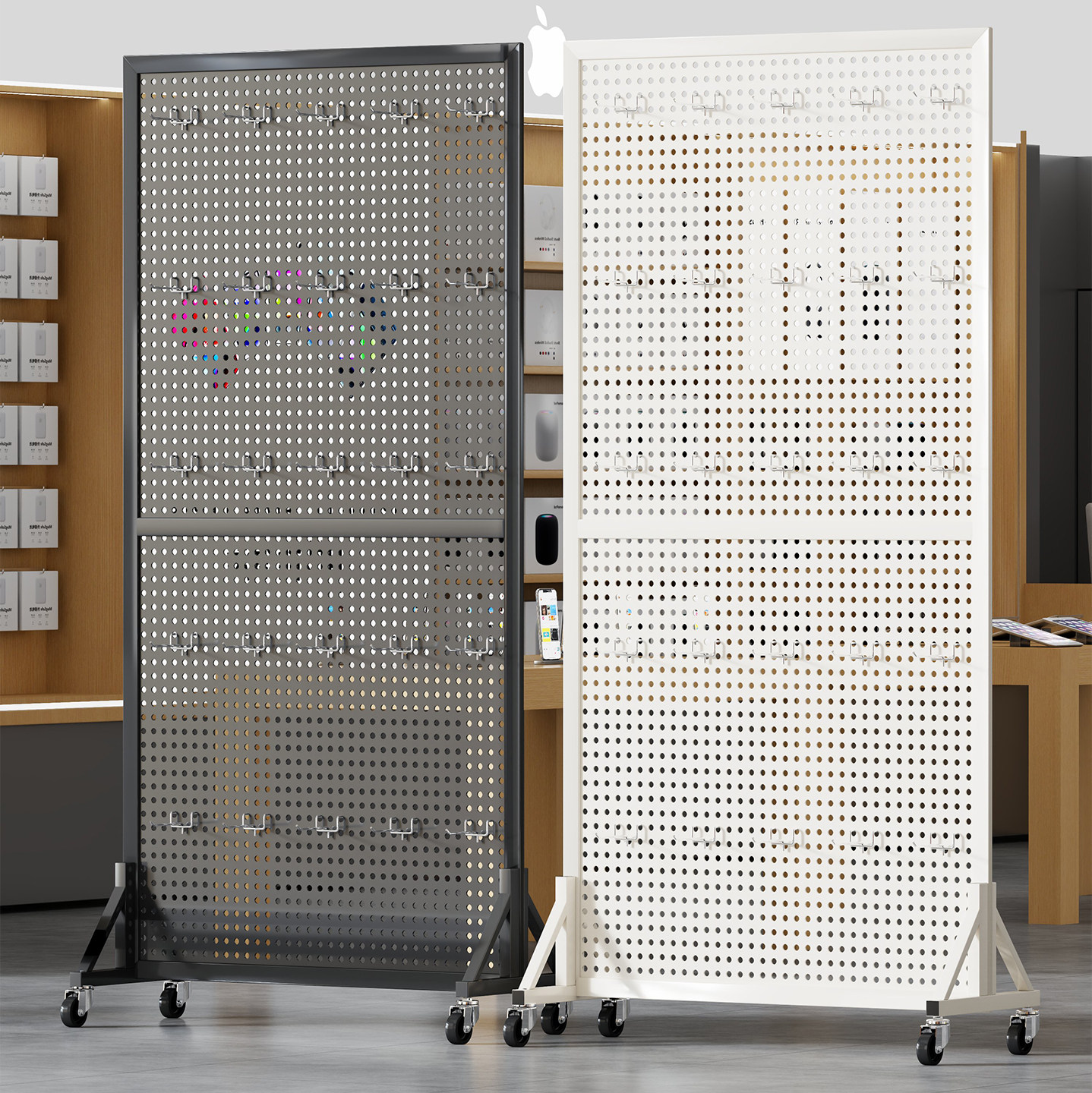 Hole plate storage rack supermarket floor display rack