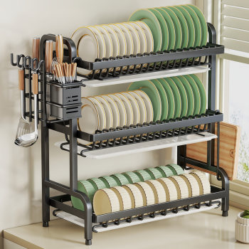 Kitchen storage rack multi-function dish rack