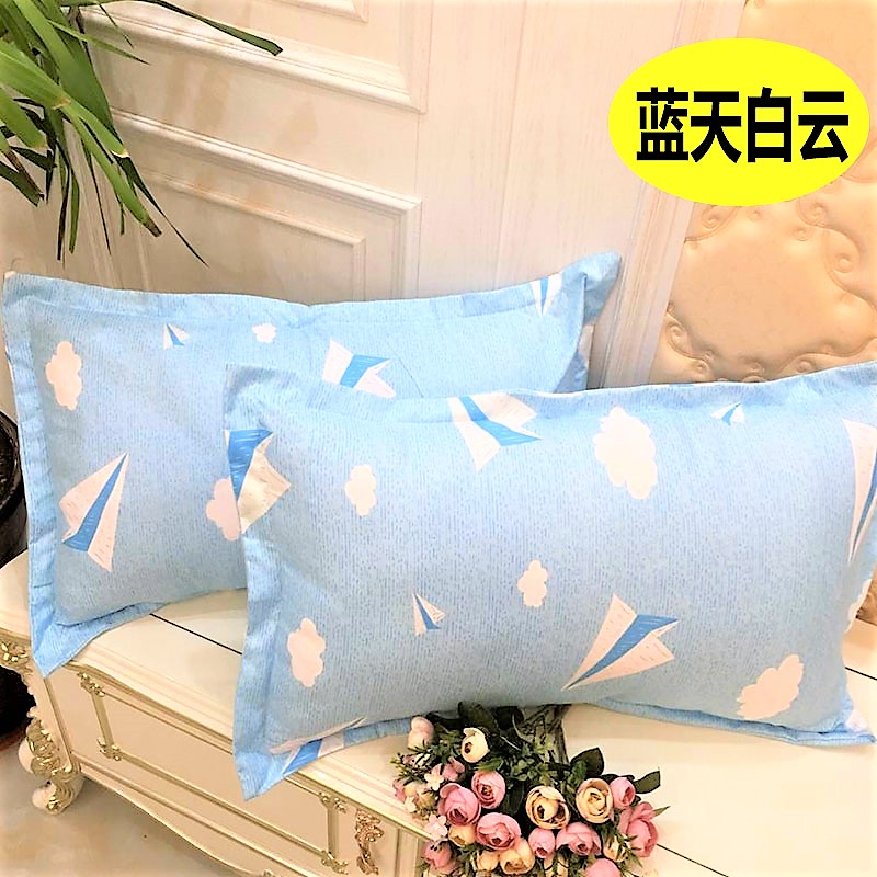 Vỏ gối lá xanh gối đơn gối người lớn cặp bông lớn 100% cotton Hàn Quốc gối trúc