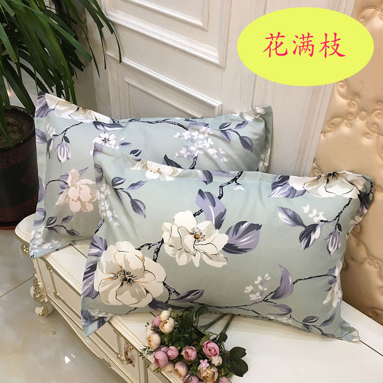 Gối gối cotton gói cặp gối người lớn 100% cotton đơn với cặp đôi mùa hè Hàn Quốc gối chữ u cao su non