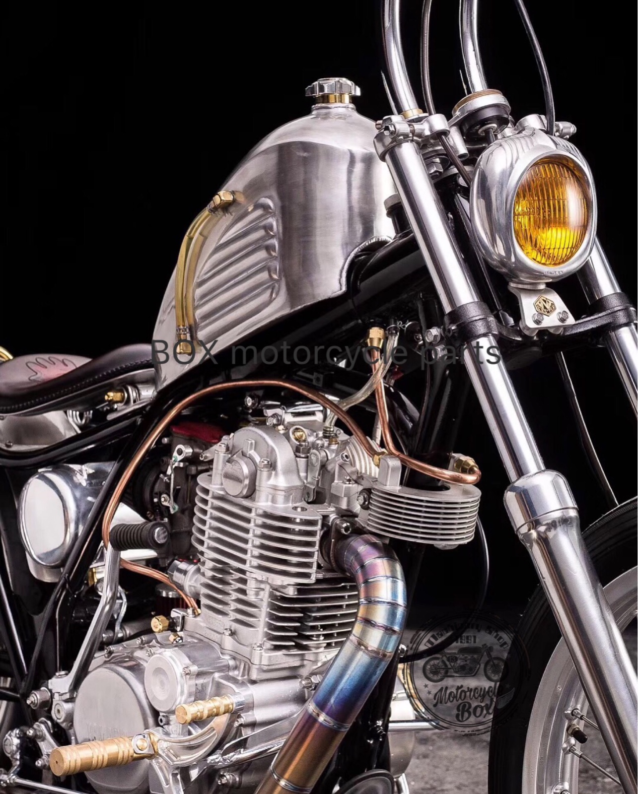 Japanese retro headlights aluminum alloy Harley SR400 stick king Xinyuan W650 800 and other general