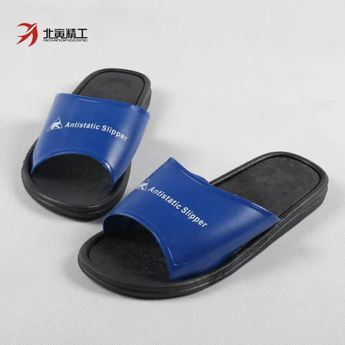 Антистатические тапочки, мужская синяя летняя дышащая рабочая обувь без пыли