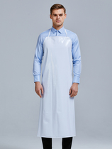 Waterproof apron Kitchen chef overalls Mens and womens white simple lengthened thickened oil-proof bib waist