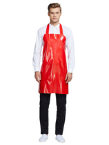 Short tpu kitchen apron Household anti-oil stain waterproof and anti-oil work clothes Waist wear-resistant thickened bib cover