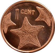 Bahamas coins 1 minute 2009 edition km218 2 North American animal coin Heisei copper galvanized