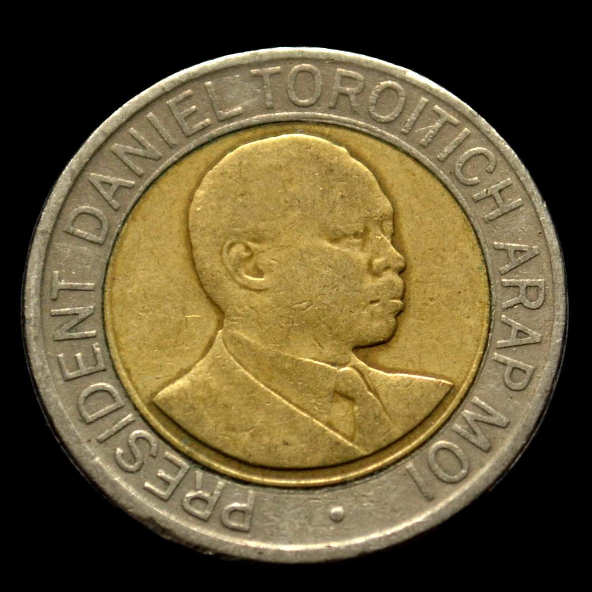 Africa Kenya 20 Shillings coin bicolor double metal coin year Stochastic km32 foreign currency