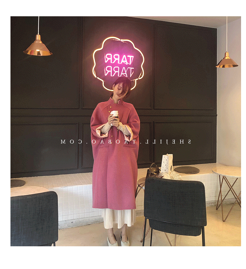 Jill chị lớn gốc Trung Quốc gió áo len dài mùa thu và mùa đông áo len mới hai mặt nữ áo kaki nữ