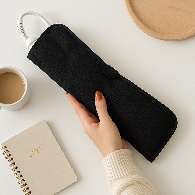 Curling Iron Storage Bag, Hair Straightener Insulation Bag, Portable Hair Iron Anti-Scalding Pad, Curling Iron Storage Protective Cover