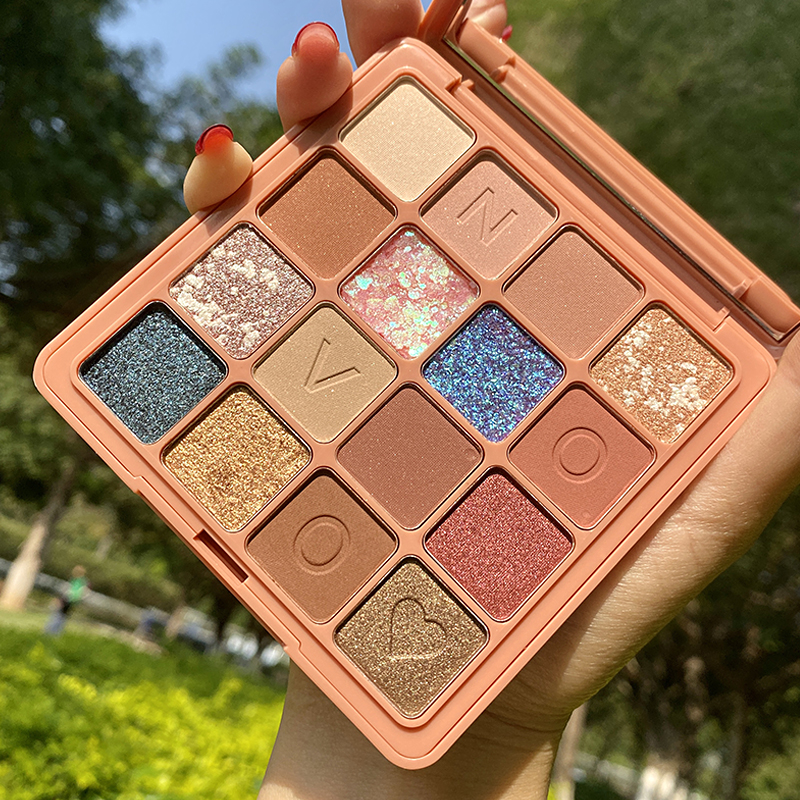 Li Jiaqi recommends notebook 16-color eye shadow ins super fire earth color glitter pearlescent waterproof small plate portable female