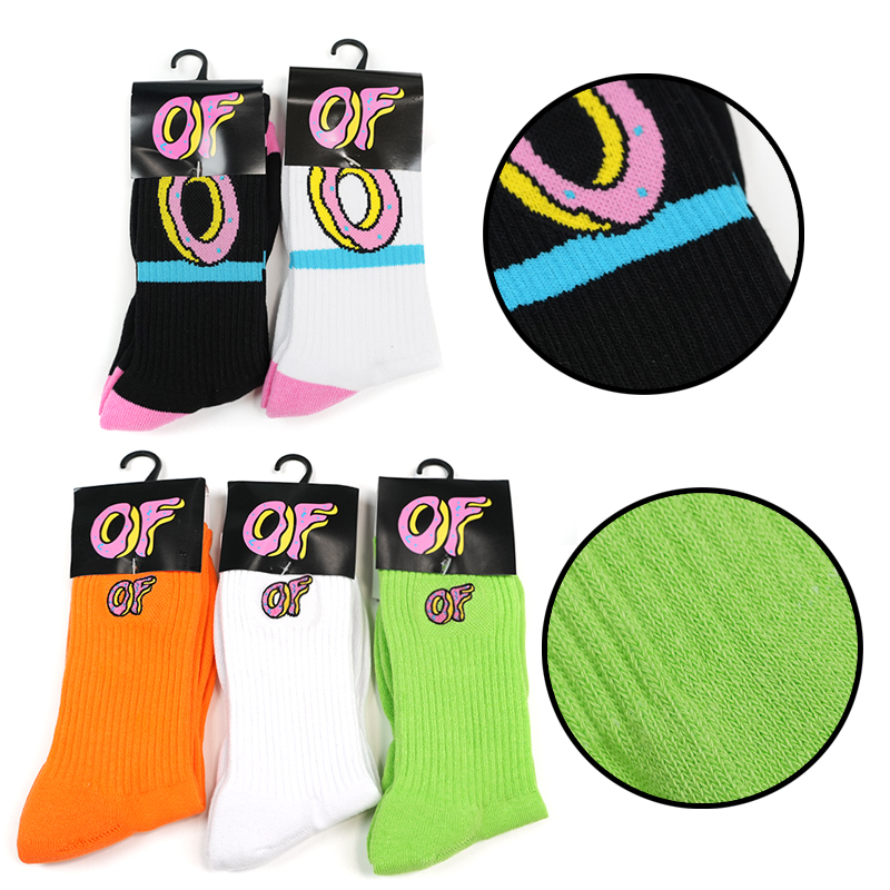 Odd Future Donut Mid-Length Socks/Pink and Yellow Donut Mid-Length Socks Collection Odd Future Donut Mid-Length Socks/Pink and Yellow Donut Mid-Length Socks Collection