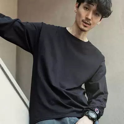 SPOT TRENDY ENTERTAINMENT CHAMPION CC8C LONG SLEEVE TEE MULTI-COLOR cuff LOGO LONG SLEEVE T-SHIRT