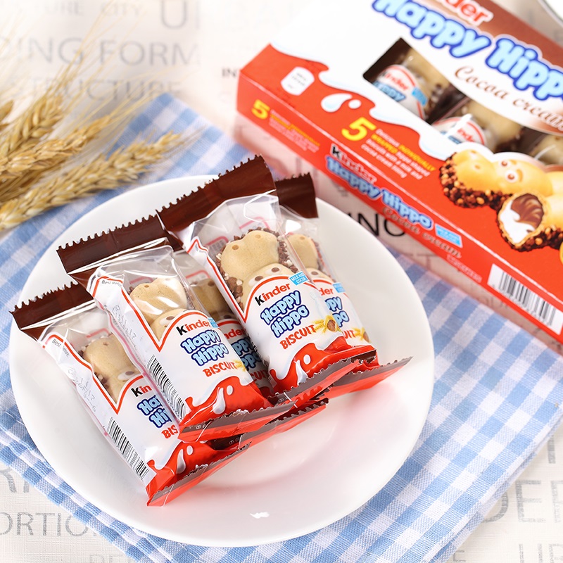 Italian Import Bodybuilding Kinder Happy River Horse HappyHippo Milk Hazelnut Sandwich Creative Chocolate
