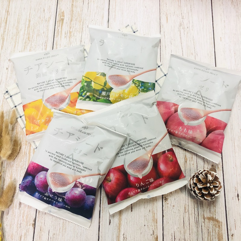 Japan imports the snacks WAKASHO Chiya seed gel jelly Jelly Jocell LOW-CARLOW low-fat low calorie high fiber