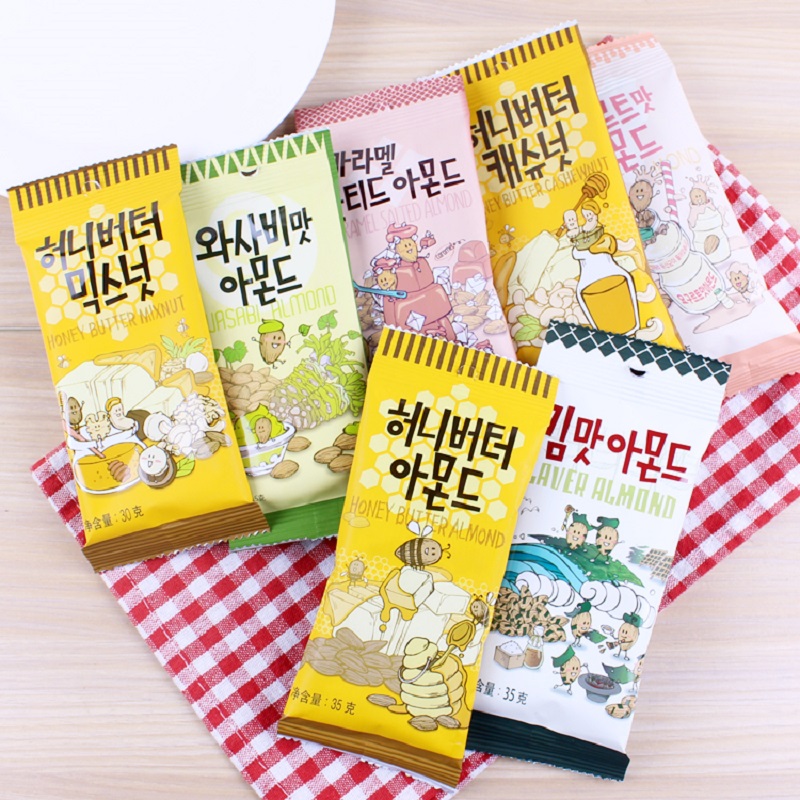Net Red recommended South Korea imported Tom Farm honey cream almond kernel almond flavor dried fruit nut snack 35g