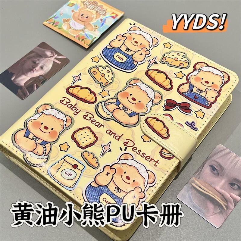 Butter Bear Card Album Four-Slot Loose-Leaf High-Value Ins-Style Polaroid Photo Album A5 Small Card Storage