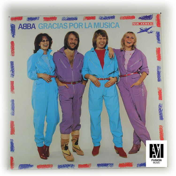 ABBA Хор Abba Благодарит за музыку популярную пластинку Red Glue LP Японская версия NM Изображение 1