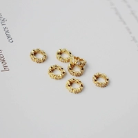 Медные позолоченные бусины с цирконом, универсальный браслет из бисера ручной работы, 18 карат, золотой цвет, 8mm, DIY