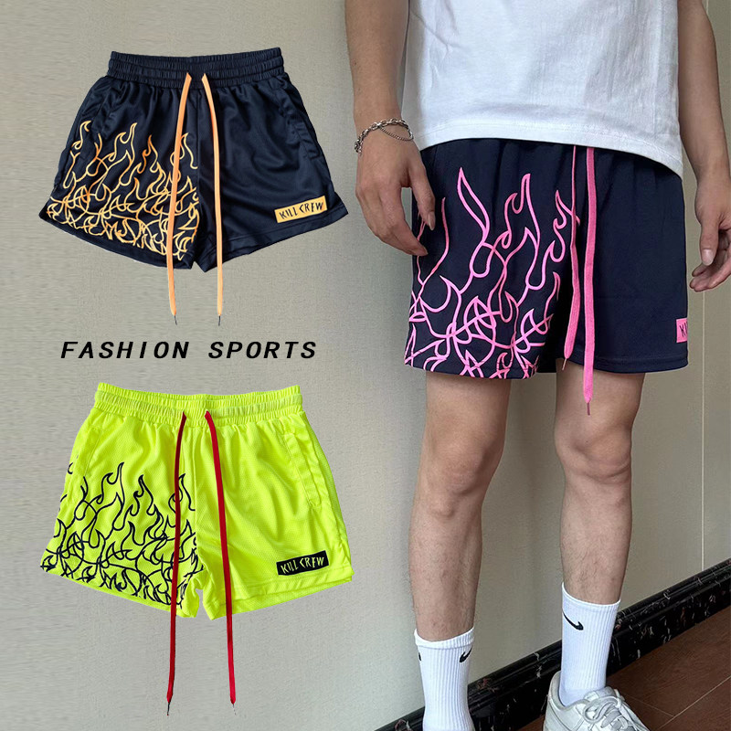 Summer American three-point shorts, men's knee-length sports and casual, versatile breathable and quick-drying basketball pants for college students